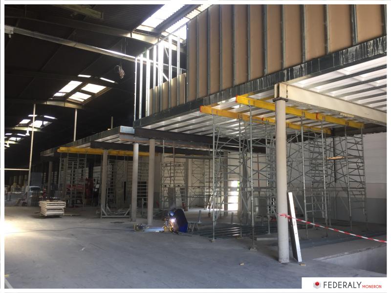 Federaly | En cours : Réalisation d'un plancher de 300m2 en mezzanine