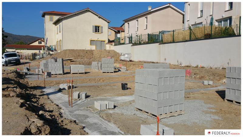 Federaly | En cours : Chantier de 4 villas sur la commune de Vaugneray pour le promoteur CERFII